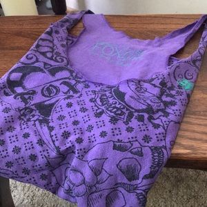 Fox Girls Purple and Black Tank Top, XS
